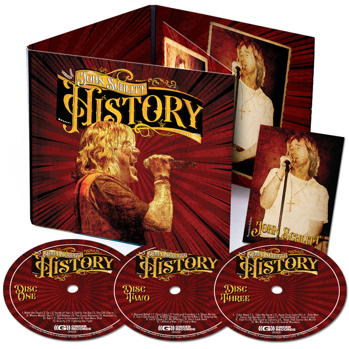 John Schlitt - History (3-CD Deluxe Box Set) + Trading Card (2024 Girder Records)