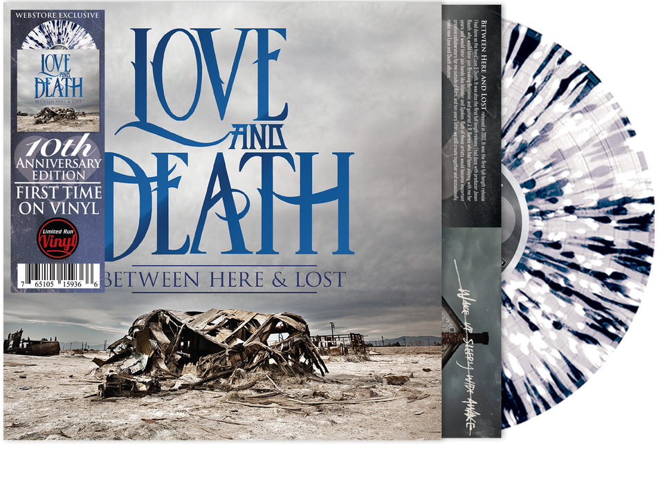 Ultimate Bundle / Love and Death - Between Here & Lost (Clear Splatter Vinyl + CD + Autographed Poster)