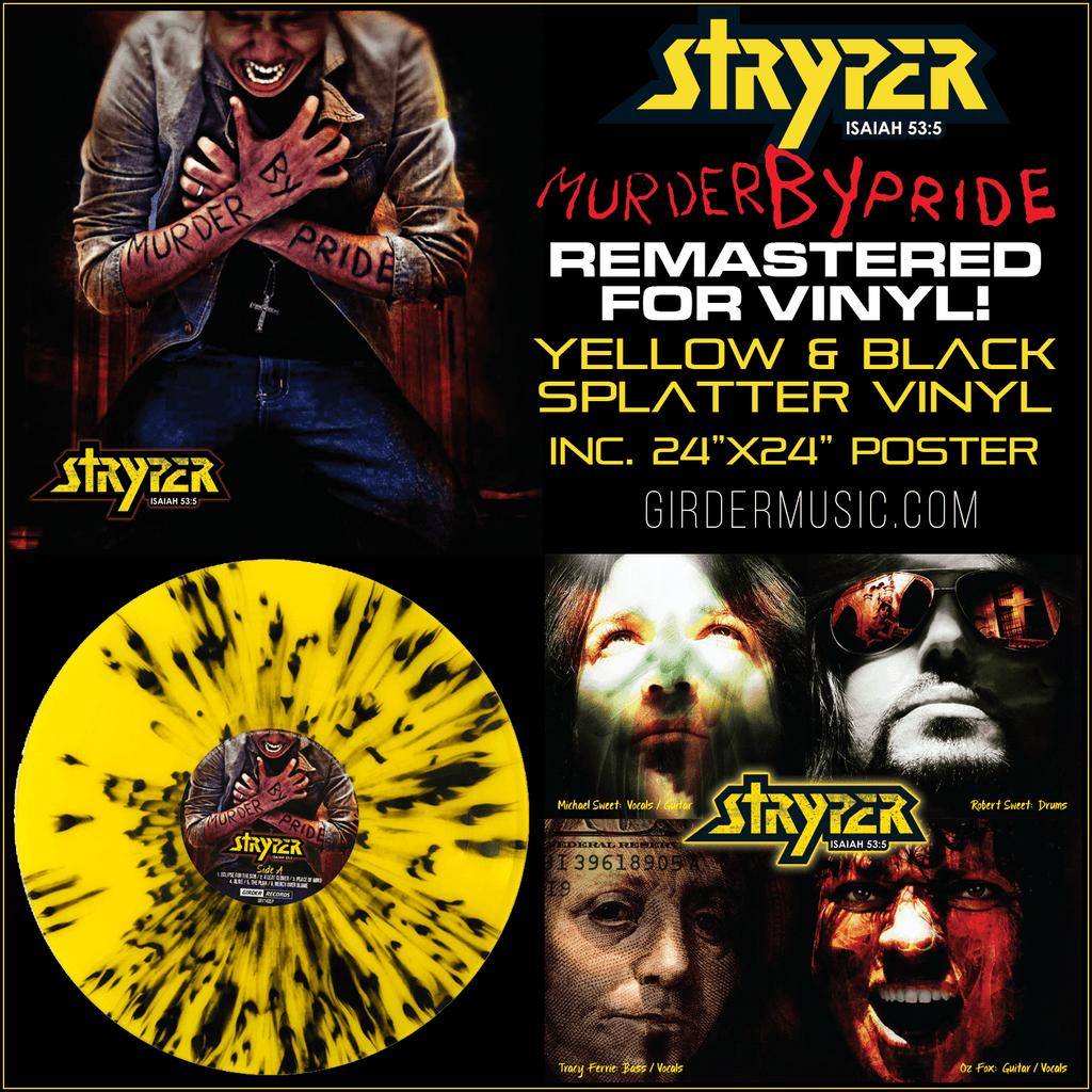 STRYPER - MURDER BY PRIDE (Vinyl) Yellow w/ Black Splatter + STRYPER - MURDER BY PRIDE (Vinyl) Yellow w/ Black Splatter +