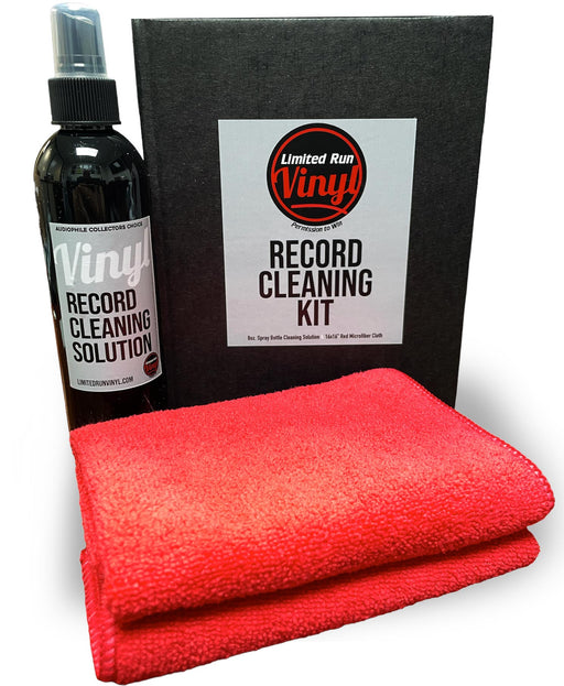 Record Cleaning Kit - 16 oz Cleaning Solution & 16x16 Edgeless Microfiber Towel