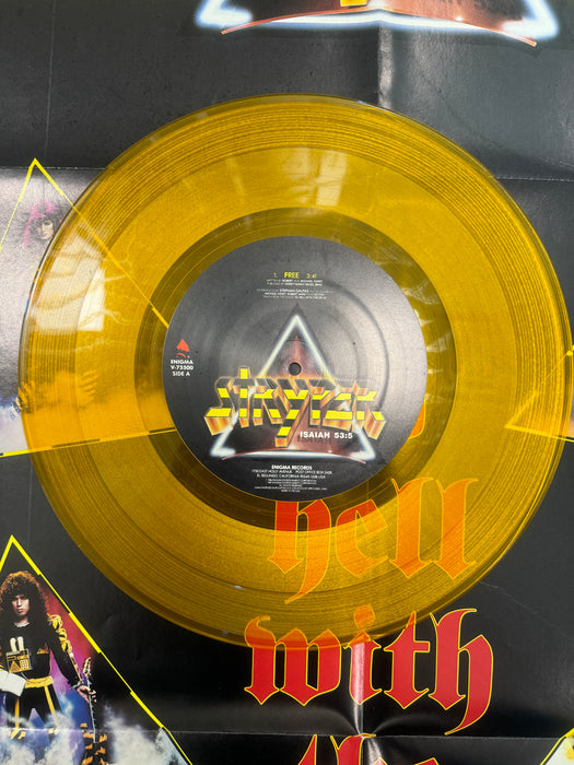 Stryper ‎– Free  (YELLOW VINYL WITH HUGE POSTER 24"x36")