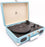GPO Soho Retro Briefcase Style 3 Speed Turntable (Turquoise)