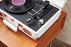 GPO Soho Retro Briefcase Style 3 Speed Turntable (White)