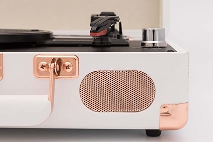 GPO Soho Retro Briefcase Style 3 Speed Turntable (White)