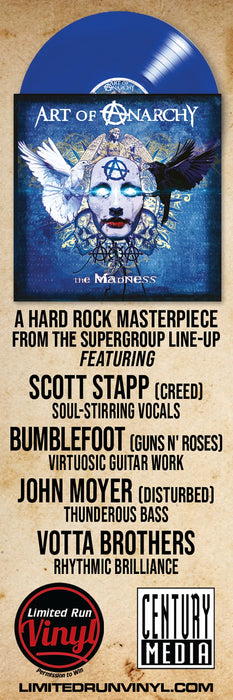 ART OF ANARCHY w/SCOTT STAPP - THE MADNESS (*NEW-Blue Vinyl, 2023 Brutal Planet)