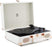 GPO Soho Retro Briefcase Style 3 Speed Turntable (White)
