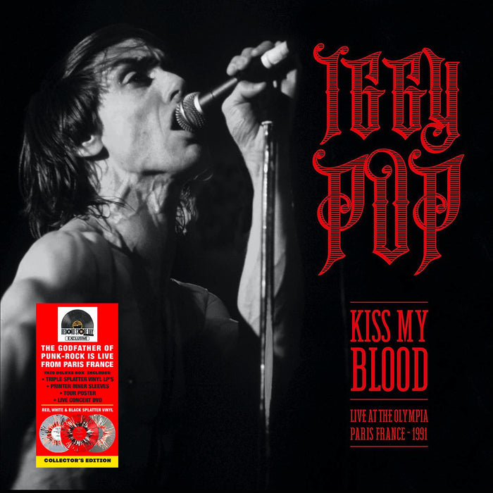 IGGY POP - Kiss My Blood [Live in Paris 1991] (New Red & White Splatter 3 x Vinyl)