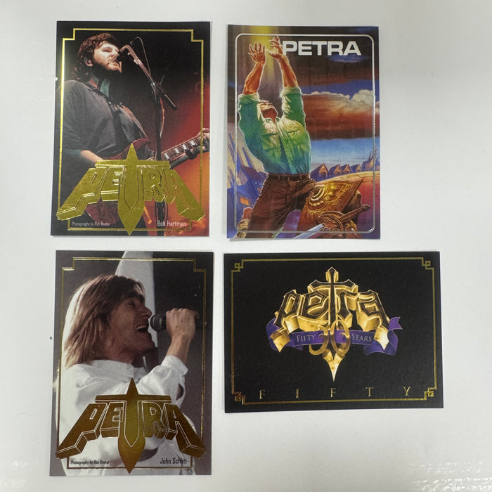 SET OF 4 PETRA TRADING CARDS