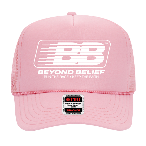Beyond Belief™ "BB" Hat - White & Pink (Official Movie Merch)
