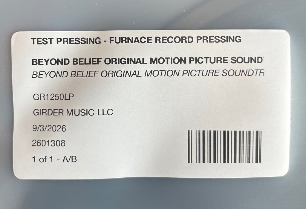 Beyond Belief Original Motion Picture Soundtrack (Test Pressing Vinyl)