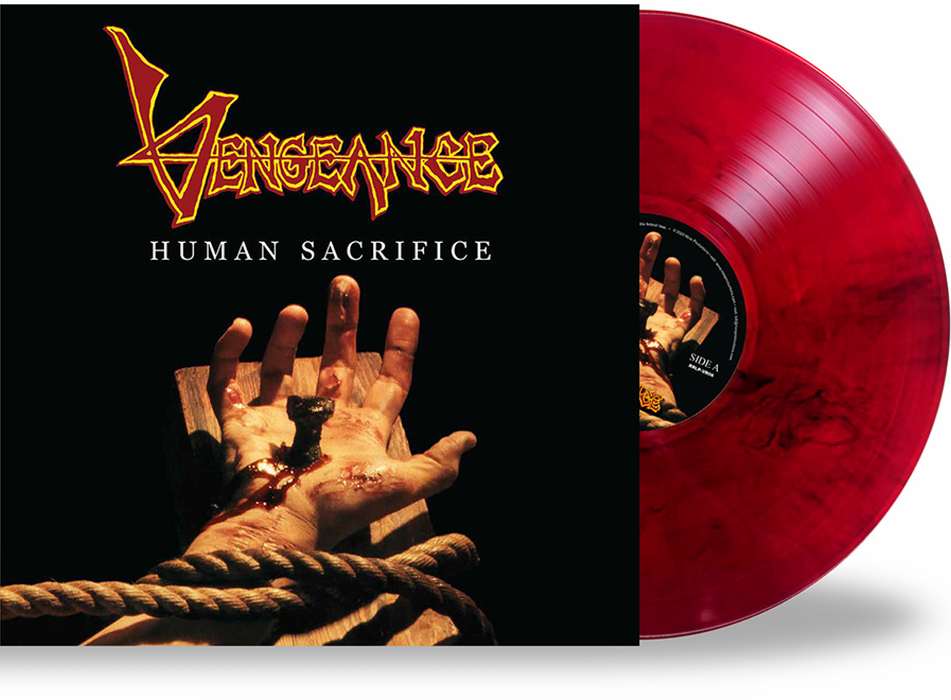 VENGEANCE - HUMAN SACRIFICE (Red & Black Swirl Vinyl) 2020 Roxx Remastered - girdermusic.com