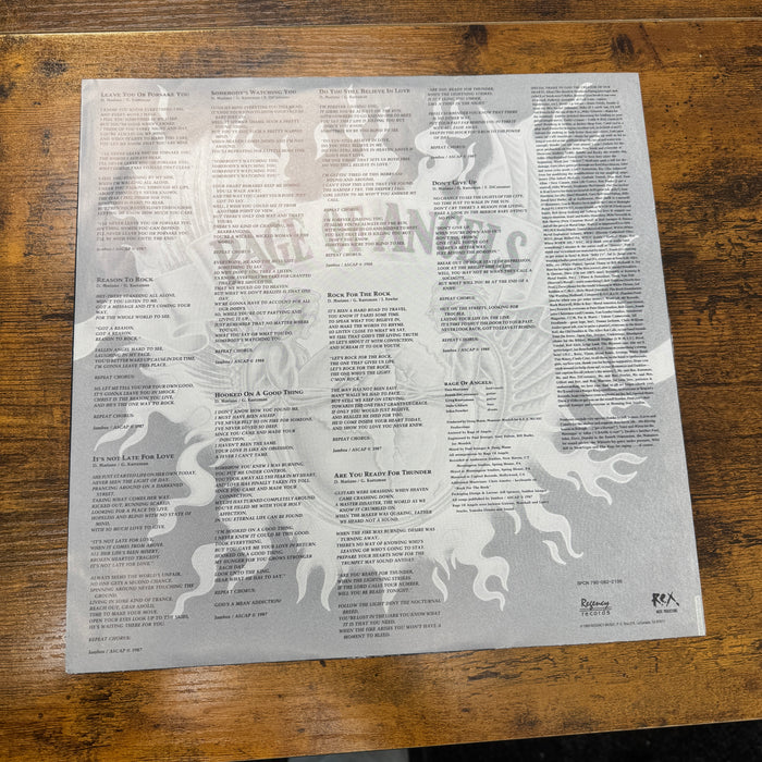 RAGE OF ANGELS (Vinyl) Original Issue 1989 REGENCY