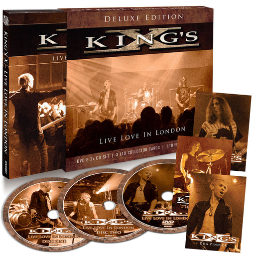 KING'S X - LIVE LOVE IN LONDON: Deluxe Edition w 3x Band Collector Cards (2-CD + DVD, 2024, Brutal Planet) Remastered