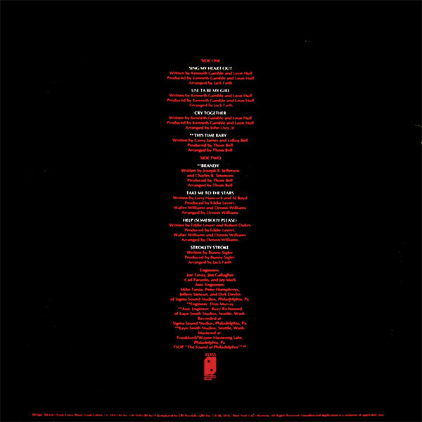 The O'Jays – So Full Of Love (Pre-Owned Vinyl) Philadelphia International Records JZ 35355