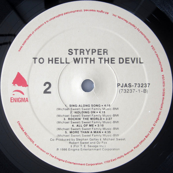 Stryper – To Hell With The Devil (Pre-Owned Vinyl)