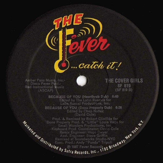 The Cover Girls – Because Of You (Pre-Owned Vinyl) Fever Records 1987