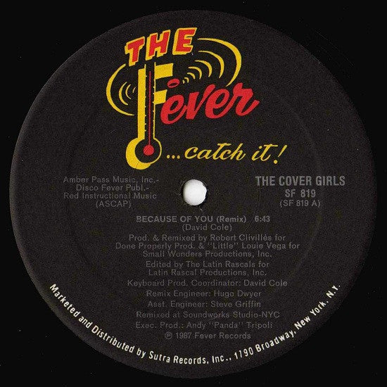 The Cover Girls – Because Of You (Pre-Owned Vinyl) Fever Records 1987