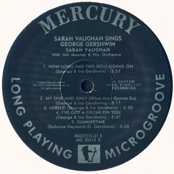 Sarah Vaughan With Hal Mooney And His Orchestra – Sarah Vaughan Sings George Gershwin (Pre-Owned Vinyl) Verve Records 2018