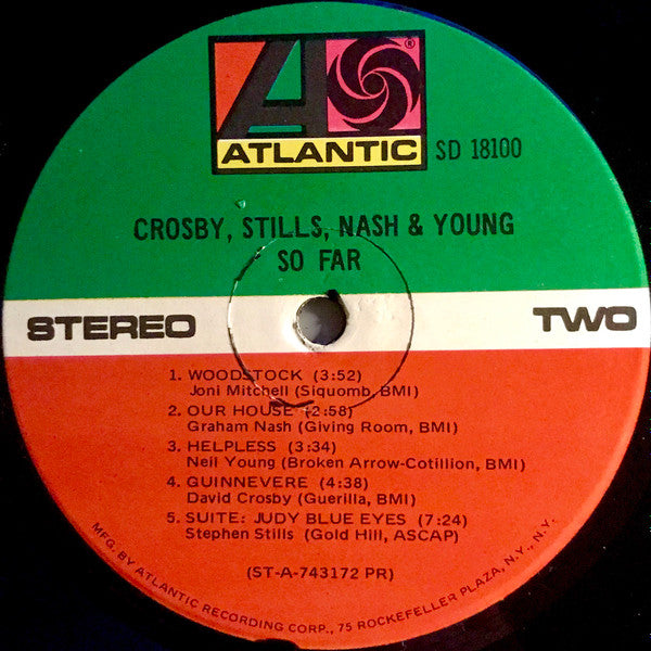 Crosby, Stills, Nash & Young – So Far (Pre-Owned Vinyl) Atlantic 1974
