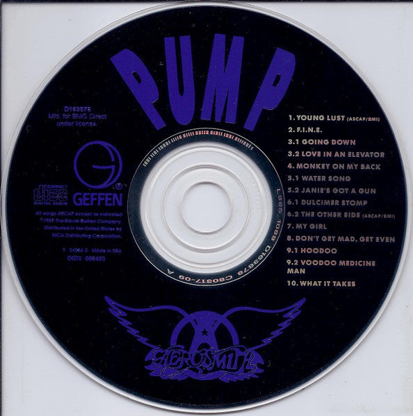 Aerosmith – Pump (Pre-Owned CD) Geffen Records 1989