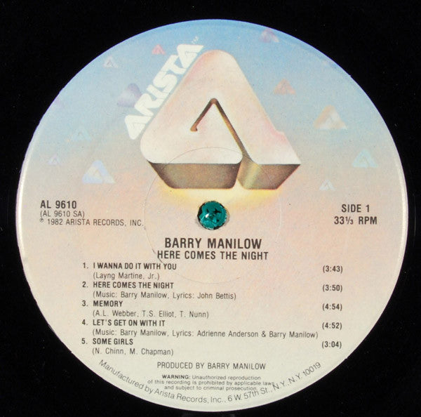 Barry Manilow – Here Comes The Night (Sealed Vinyl) Arista 1982