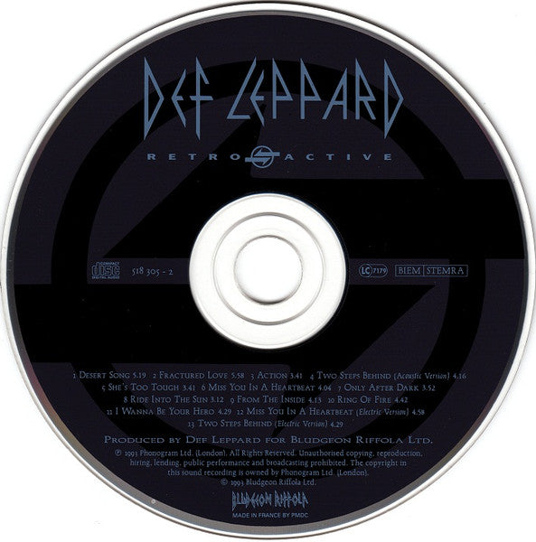 Def Leppard – Retro Active (Pre-Owned CD) Bludgeon Riffola 1993