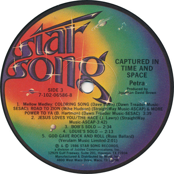 Petra - Captured In Time and Space (Pre-Owned 2 x Vinyl) 1986 Star Song Original Pressing