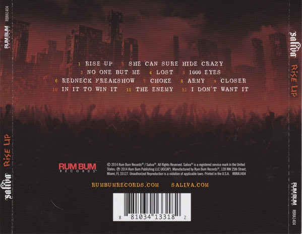 Saliva – Rise Up (Pre-Owned CD) Rum Bum Records 2014