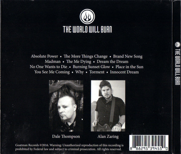 THE WORLD WILL BURN - SEVERITY (CD) 2016 Goatman Records