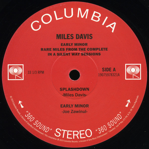 Miles Davis – Early Minor (Rare Miles From The Complete In A Silent Way Sessions) (Pre-Owned Vinyl) Columbia 2019