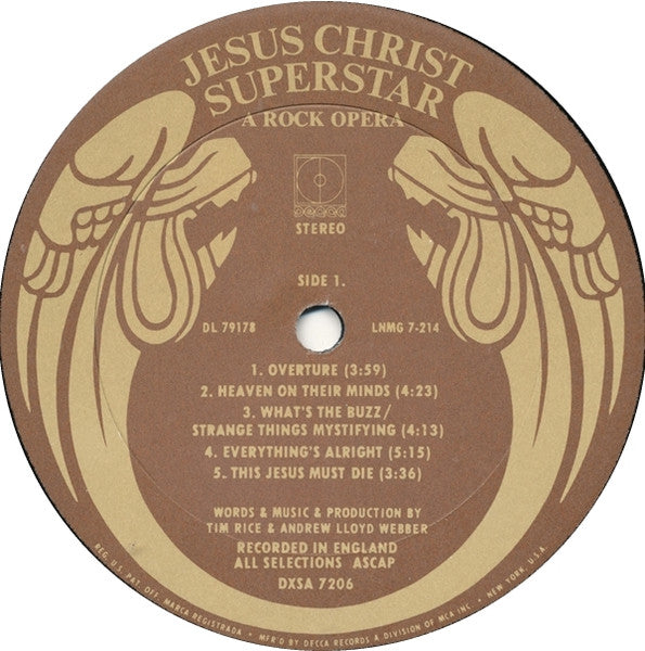 Andrew Lloyd Webber And Tim Rice – Jesus Christ Superstar (Pre-Owned Vinyl) Decca 1971