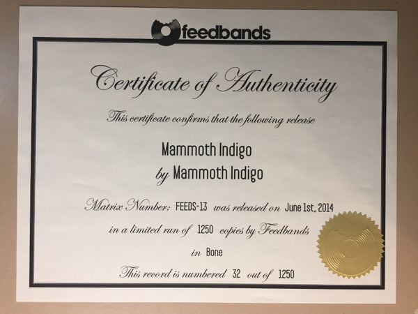Mammoth Indigo – Mammoth Indigo (Pre-Owned Bone White Vinyl) Feedbands 2014