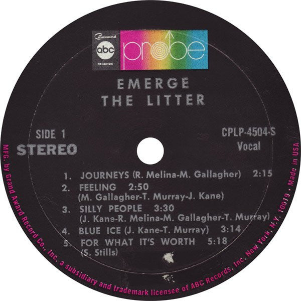 The Litter – Emerge (Pre-Owned Vinyl) Probe 1969
