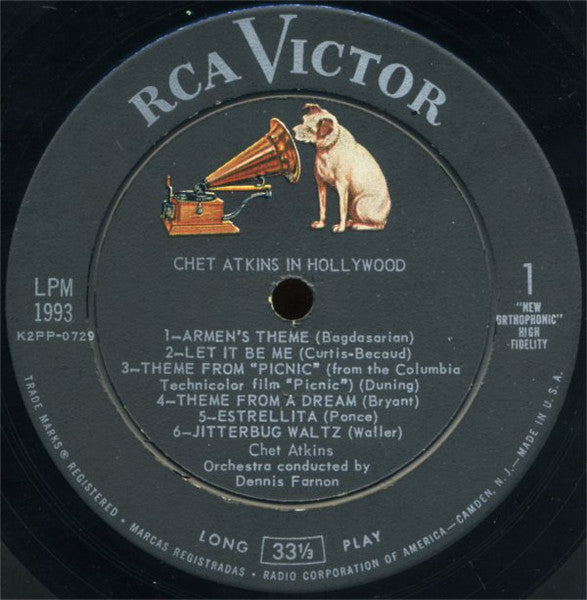 Chet Atkins – Chet Atkins In Hollywood (Pre-Owned Vinyl) RCA Victor 1959