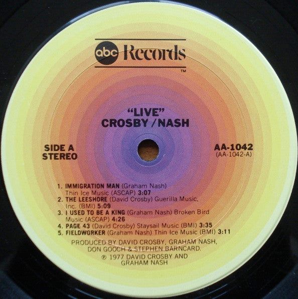 Crosby-Nash – Live (Pre-Owned Vinyl) ABC Records 1977