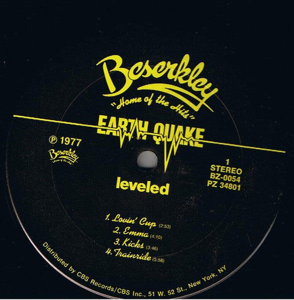 Earth Quake – Leveled (Pre-Owned Vinyl) Beserkley 1977