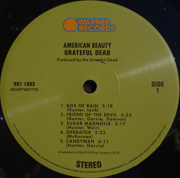 Grateful Dead – American Beauty (New Vinyl)