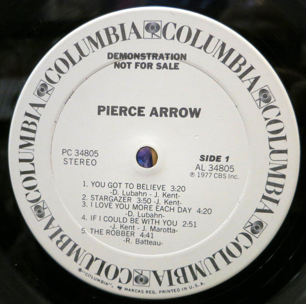 Pierce Arrow – Pierce Arrow (Pre-Owned PROMO Vinyl) Columbia 1977