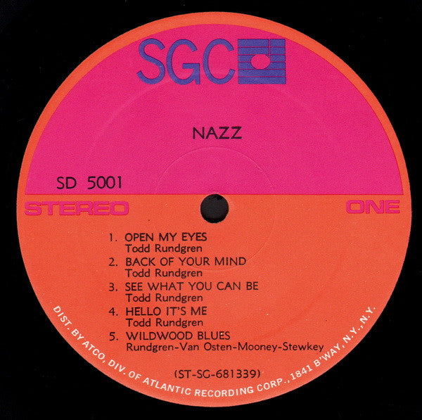 Nazz – Nazz (Pre-Owned Vinyl) SD 5001 1968