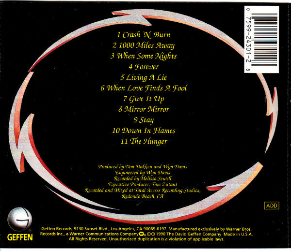 Don Dokken – Up From The Ashes (Pre-Owned CD) Geffen Records 1990