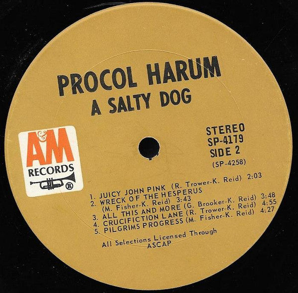Procol Harum – A Salty Dog (Pre-Owned Vinyl) A&M Records 1969