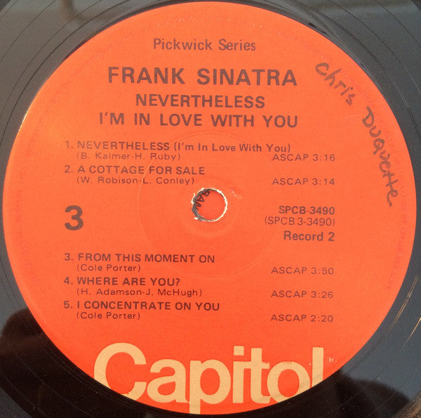 Frank Sinatra – Try A Little Tenderness / Nevertheless I'm In Love With You (Pre-Owned Vinyl) Capitol Records 1973