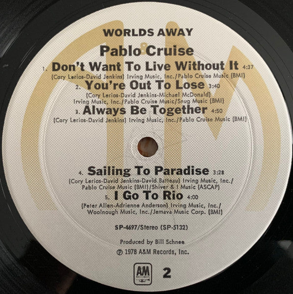 Pablo Cruise – Worlds Away (Pre-Owned Vinyl) A&M Records 1978