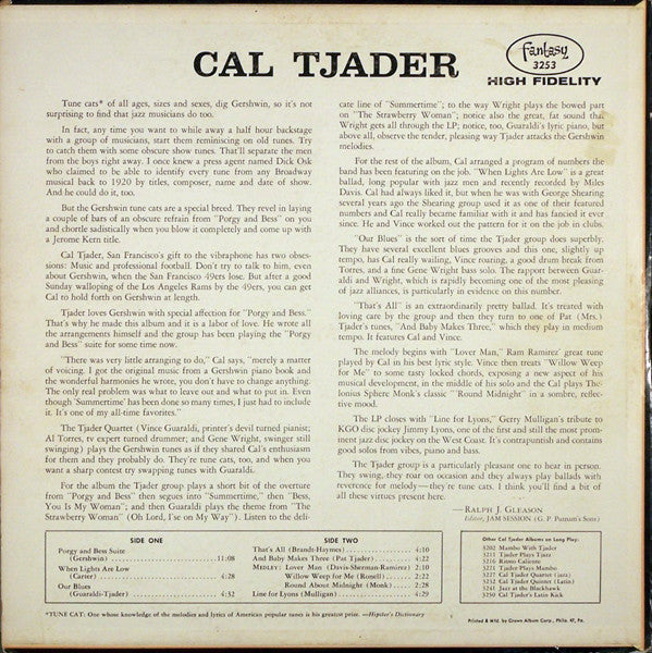 Cal Tjader Quartet – Cal Tjader (Pre-Owned Vinyl) 	Fantasy 1958