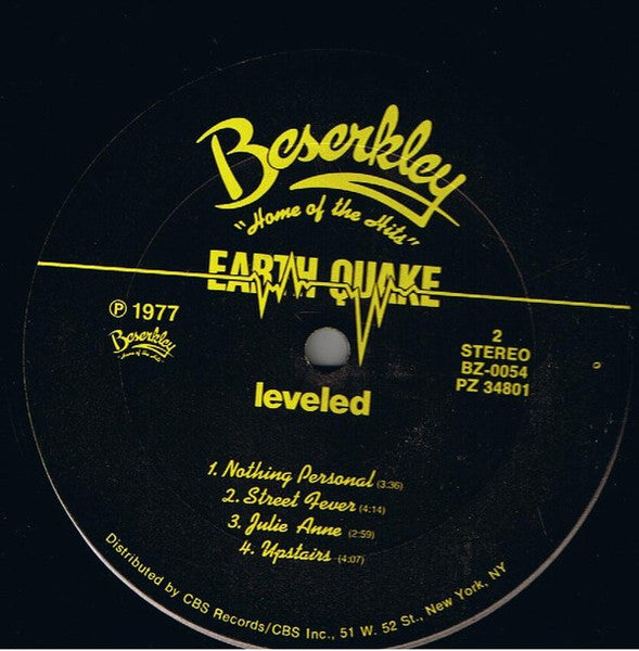 Earth Quake – Leveled (Pre-Owned Vinyl) Beserkley 1977
