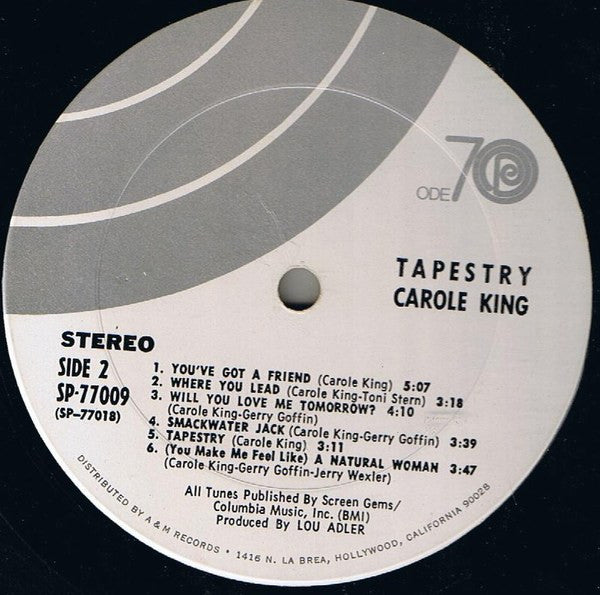 Carole King – Tapestry (Pre-Owned Vinyl) Ode Records 1971
