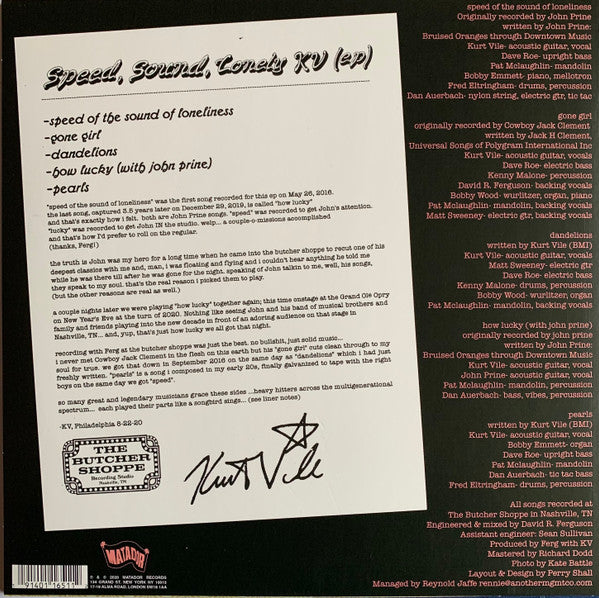 Kurt Vile – Speed, Sound, Lonely KV (New Vinyl) Matador 2021