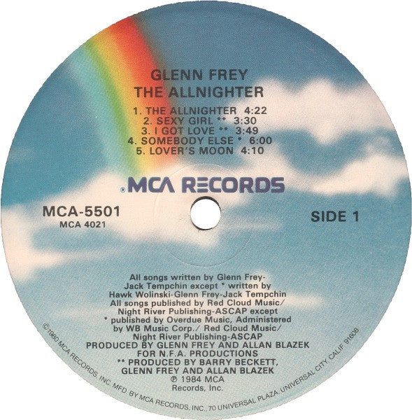 Glenn Frey – The Allnighter (Pre-Owned Vinyl) MCA Records 1984