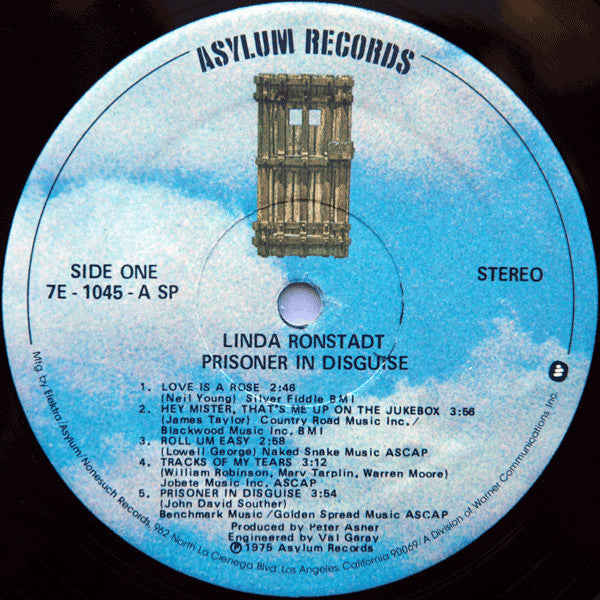 Linda Ronstadt – Prisoner In Disguise (Pre-Owned Vinyl) Asylum Records 1975
