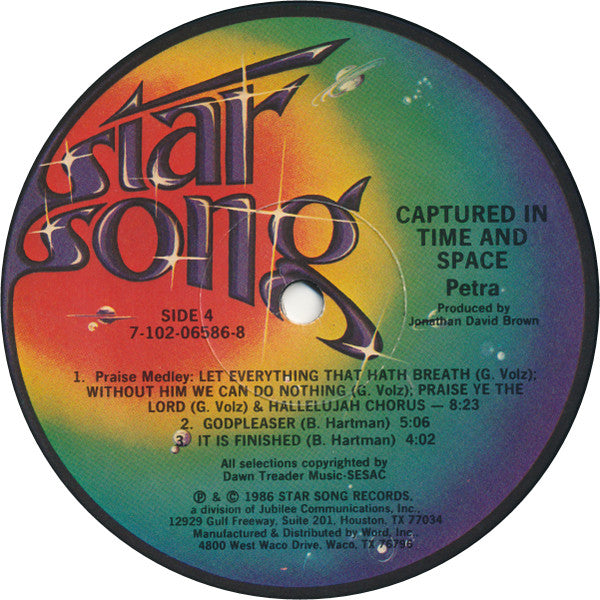 Petra - Captured In Time and Space (Pre-Owned 2 x Vinyl) 1986 Star Song Original Pressing